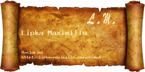 Lipka Maximilla névjegykártya